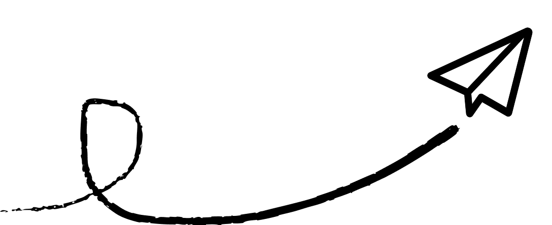 Hand-drawn arrow